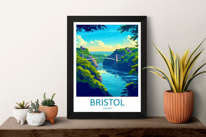 Bristol Travel Print Wall Art Bristol Wall Hanging Home Décor Bristol Gift Art Lovers England Art Lover Gift Bristol Bridge City Art Print