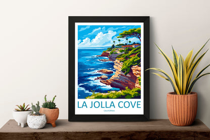 La Jolla Cove Travel Print Wall Art La Jolla Cove Wall Hanging Home Décor La Jolla Cove Gift Art Lovers California Art Lover Gift