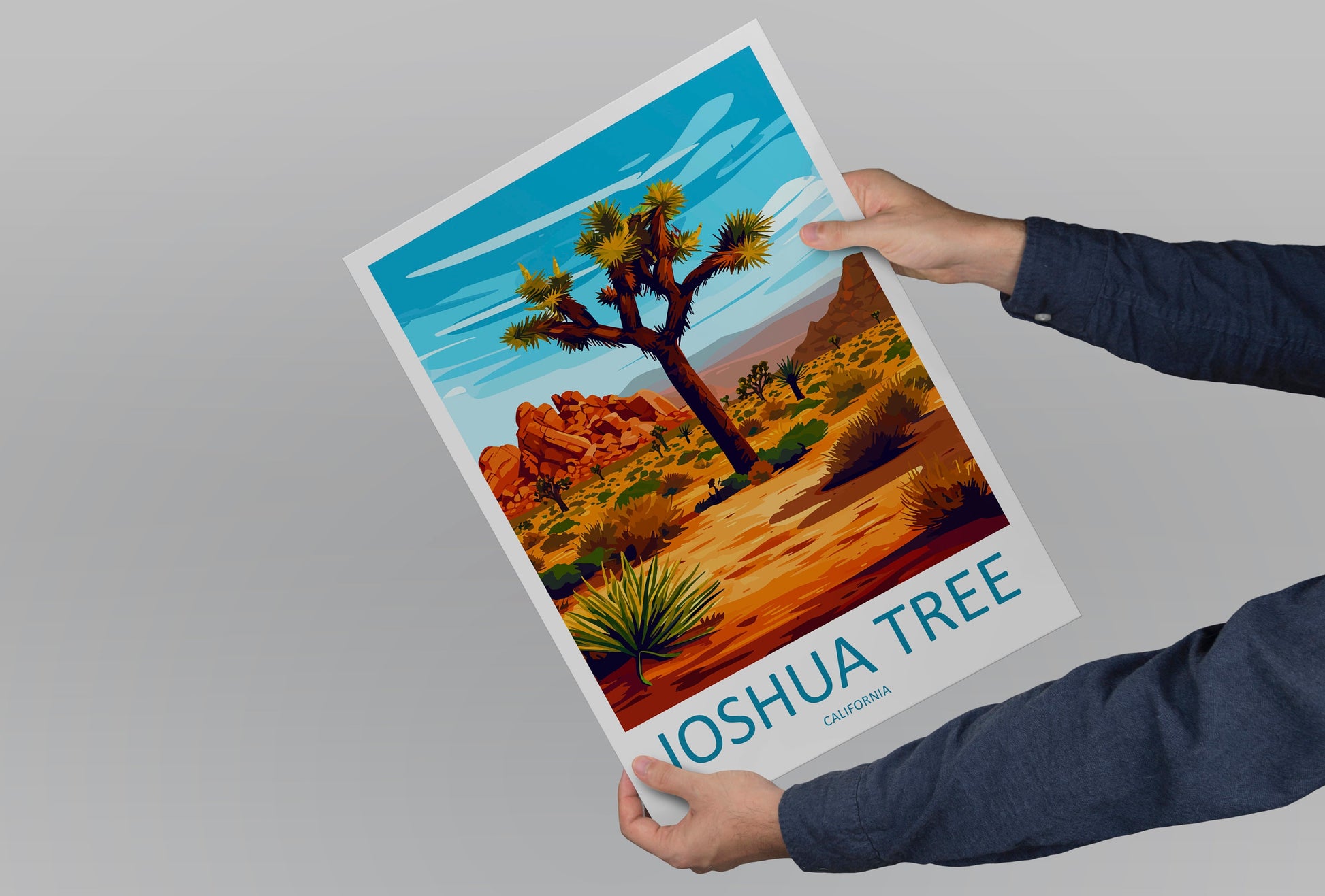 Joshua Tree National Park Travel Print Wall Art Joshua Tree Wall Hanging Home Décor Joshua Tree Gift Art Lovers California Art Lover Gift