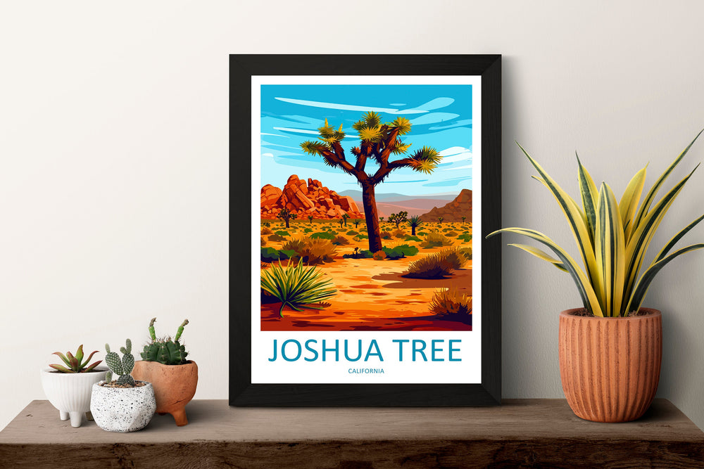 Joshua Tree National Park Travel Print Wall Art Joshua Tree Wall Hanging Home Décor Joshua Tree Gift Art Lovers California Art Lover Gift