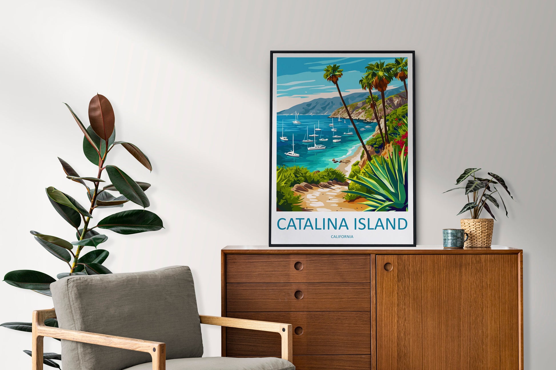 Catalina Island Travel Print Wall Art Catalina Island Wall Hanging Home Décor Catalina Island Gift Art Lovers California Art Lover Gift