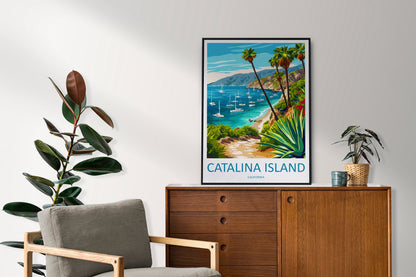 Catalina Island Travel Print Wall Art Catalina Island Wall Hanging Home Décor Catalina Island Gift Art Lovers California Art Lover Gift