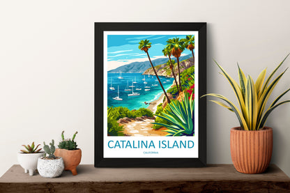 Catalina Island Travel Print Wall Art Catalina Island Wall Hanging Home Décor Catalina Island Gift Art Lovers California Art Lover Gift