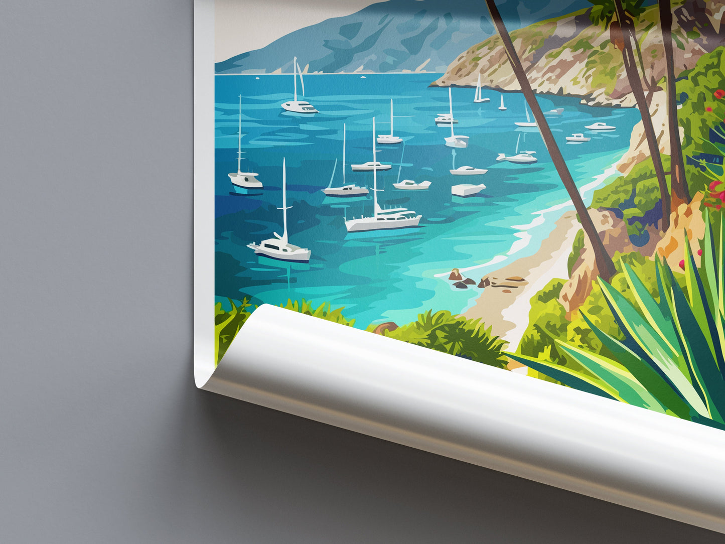 Catalina Island Travel Print Wall Art Catalina Island Wall Hanging Home Décor Catalina Island Gift Art Lovers California Art Lover Gift