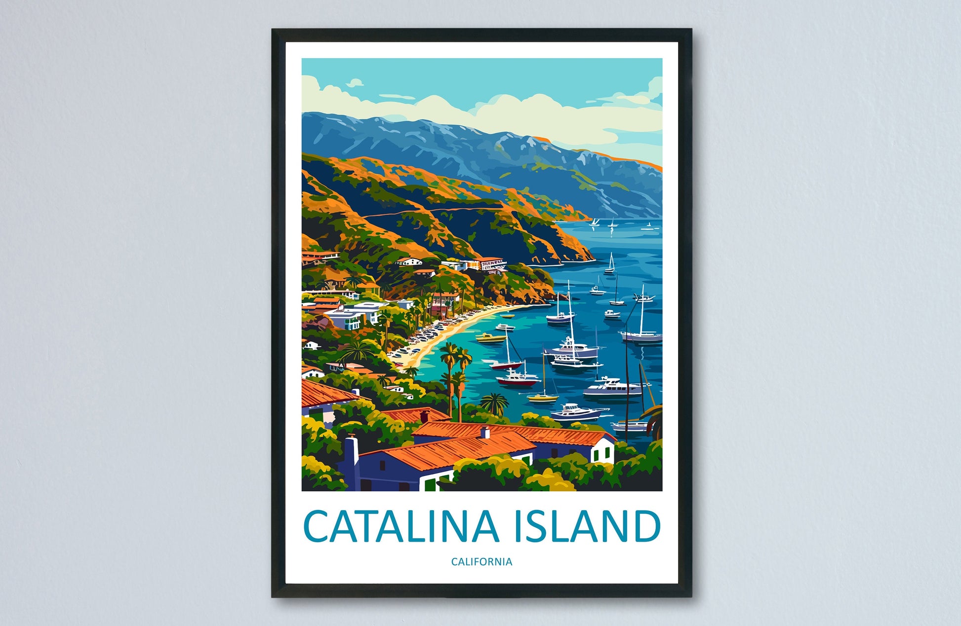 Catalina Island Travel Print Wall Art Catalina Island Wall Hanging Home Décor Catalina Island Gift Art Lovers California Art Lover Gift