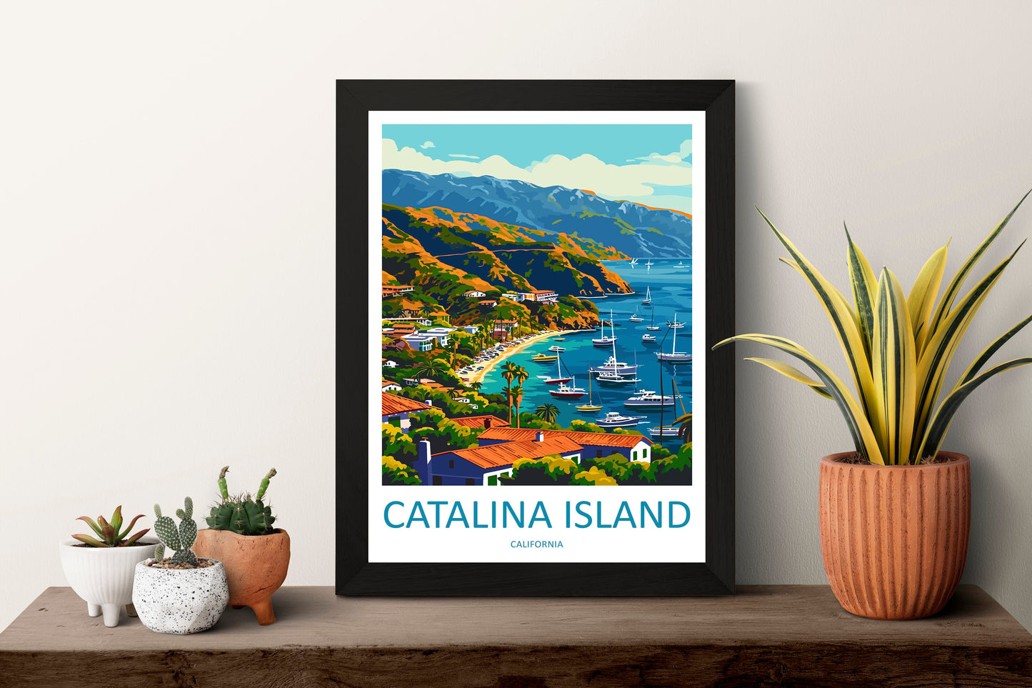 Catalina Island Travel Print Wall Art Catalina Island Wall Hanging Home Décor Catalina Island Gift Art Lovers California Art Lover Gift