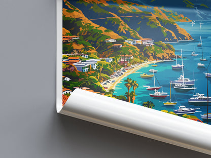 Catalina Island Travel Print Wall Art Catalina Island Wall Hanging Home Décor Catalina Island Gift Art Lovers California Art Lover Gift