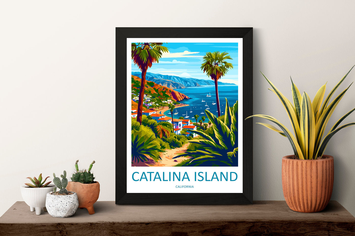 Catalina Island Travel Print Wall Art Catalina Island Wall Hanging Home Décor Catalina Island Gift Art Lovers California Art Lover Gift