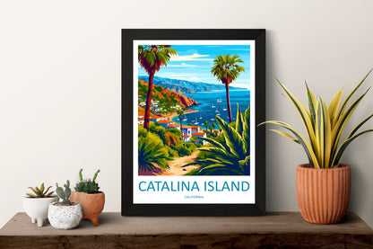 Catalina Island Travel Print Wall Art Catalina Island Wall Hanging Home Décor Catalina Island Gift Art Lovers California Art Lover Gift