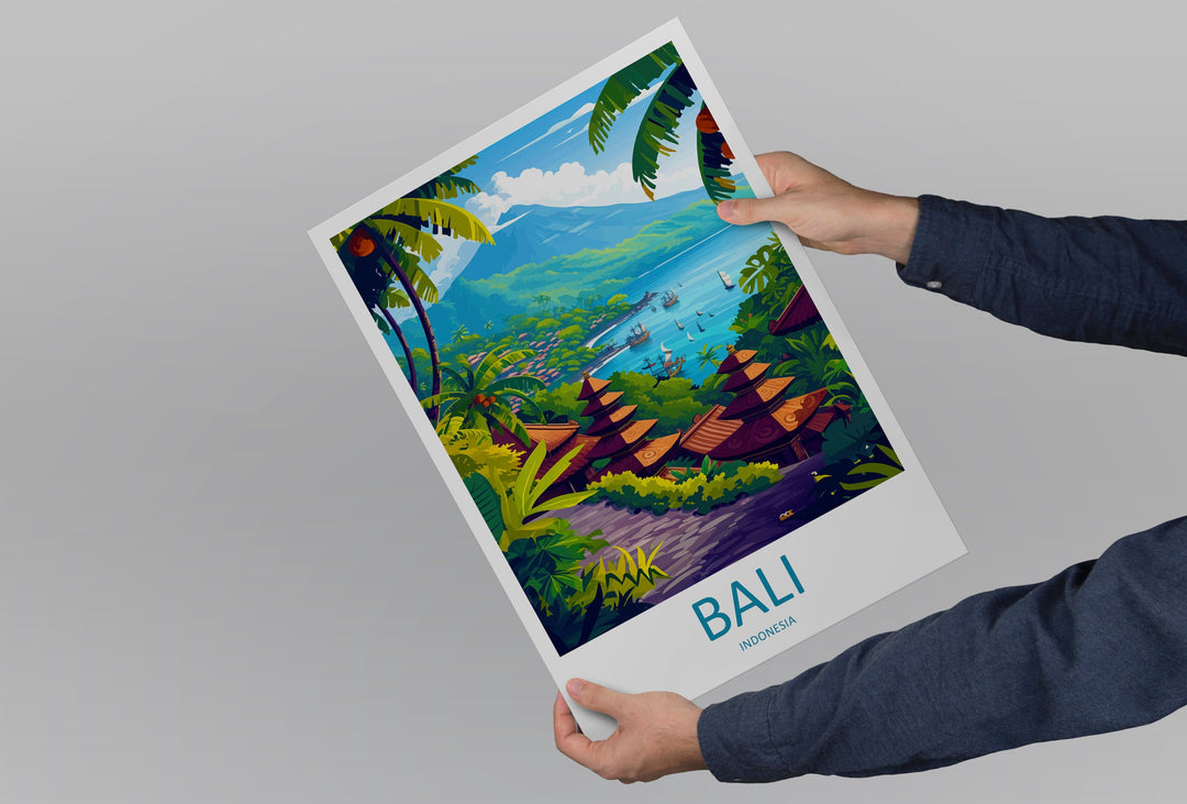 Bali Travel Print Wall Art Bali Wall Hanging Home Décor Bali Gift Art Lovers Indonesia Art Lover Gift Bali Travel Art Poster