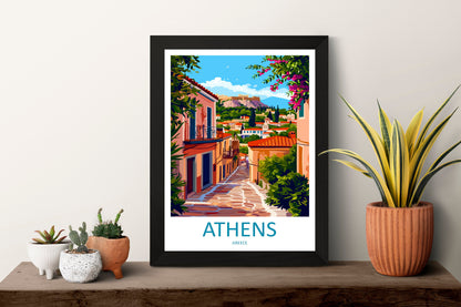Athens Travel Print Wall Art Athens Greece Wall Hanging Home Decoration Athens Gift Art Lovers Wall Art Print Athens Greece Wall Poster Art