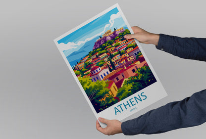 Athens Travel Print Wall Art Athens Greece Wall Hanging Home Decoration Athens Gift Art Lovers Wall Art Print Athens Greece Wall Poster Art