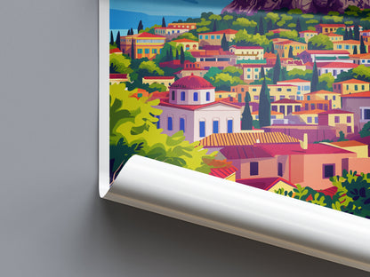 Athens Travel Print Wall Art Athens Greece Wall Hanging Home Decoration Athens Gift Art Lovers Wall Art Print Athens Greece Wall Poster Art