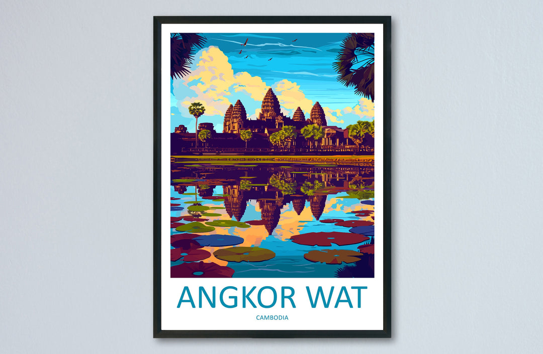 Angkor Wat Travel Print Wall Art Angkor Wat Wall Hanging Home Décor Angkor Wat Gift Art Lovers Cambodia Art Lover Gift