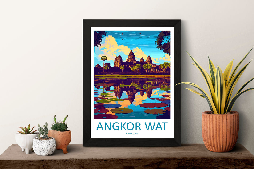 Angkor Wat Travel Print Wall Art Angkor Wat Wall Hanging Home Décor Angkor Wat Gift Art Lovers Cambodia Art Lover Gift