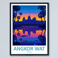 Angkor Wat Travel Print Wall Art Angkor Wat Wall Hanging Home Décor Angkor Wat Gift Art Lovers Cambodia Art Lover Gift