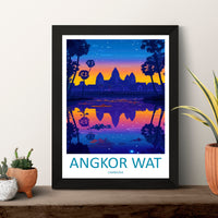 Angkor Wat Travel Print Wall Art Angkor Wat Wall Hanging Home Décor Angkor Wat Gift Art Lovers Cambodia Art Lover Gift