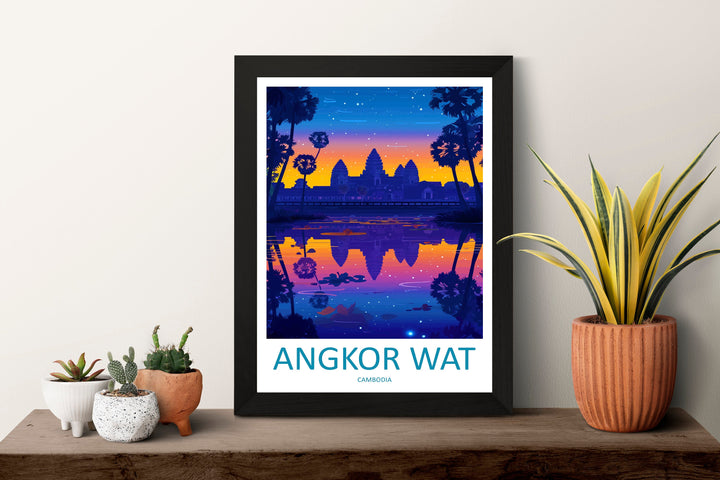 Angkor Wat Travel Print Wall Art Angkor Wat Wall Hanging Home Décor Angkor Wat Gift Art Lovers Cambodia Art Lover Gift