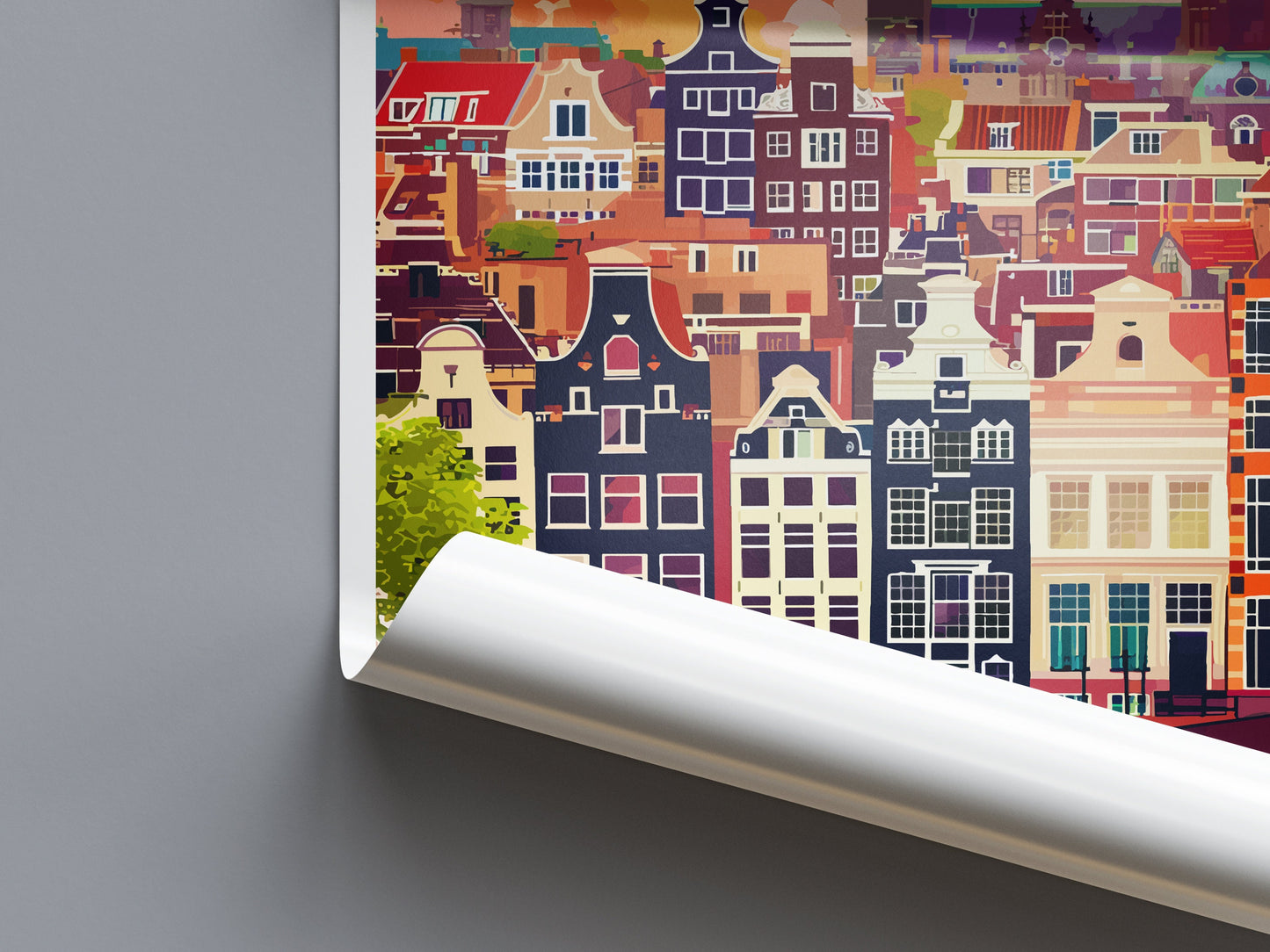 Amsterdam Travel Print Wall Art Amsterdam Wall Hanging Home Décor Amsterdam Gift Art Lovers Netherlands Art Lover Gift Amsterdam Decor