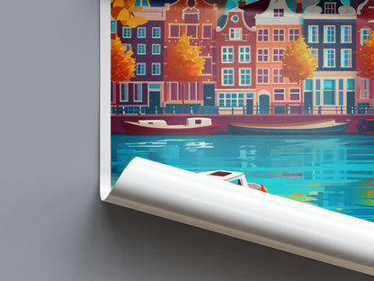 Amsterdam Travel Print Wall Art Amsterdam Wall Hanging Home Décor Amsterdam Gift Art Lovers Netherlands Art Lover Gift Amsterdam Decor