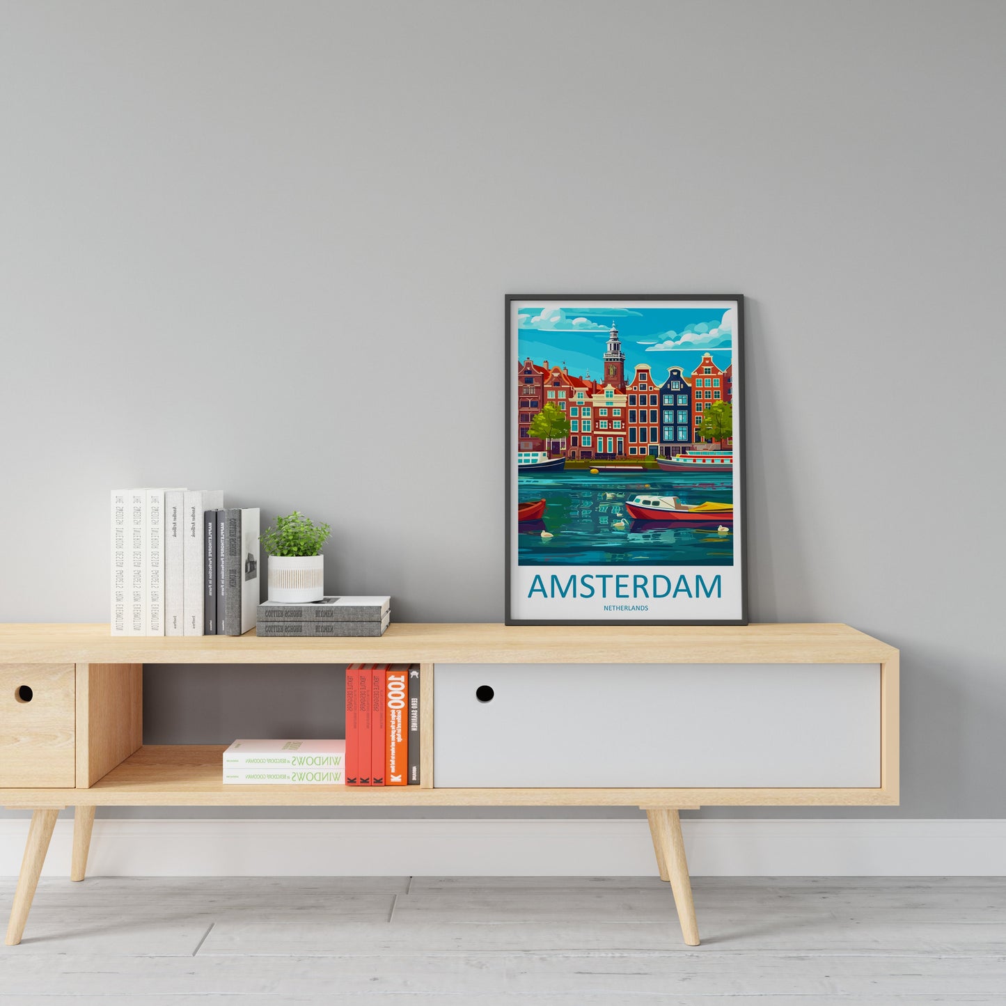Amsterdam Travel Print Wall Art Amsterdam Wall Hanging Home Décor Amsterdam Gift Art Lovers Netherlands Art Lover Gift Amsterdam Decor