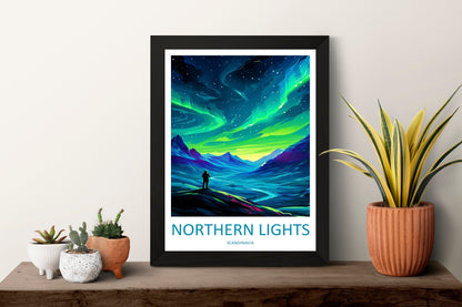 Northern Lights Travel Print Wall Art Aurora Borealis Wall Hanging Home Décor Aurora Borealis Gift Art Lovers Iceland Art Lover Gift Decor