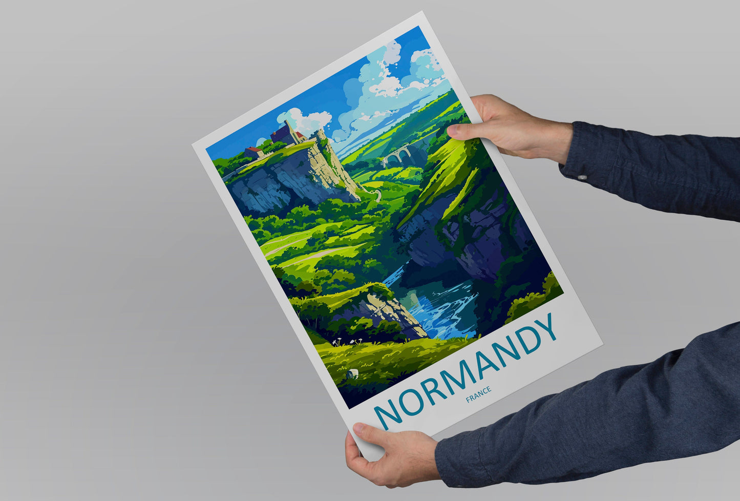 Normandy Travel Print Wall Art Normandy Wall Hanging Home Décor Normandy Gift Art Lovers France Art Lover Gift Normandy Print France Artwork