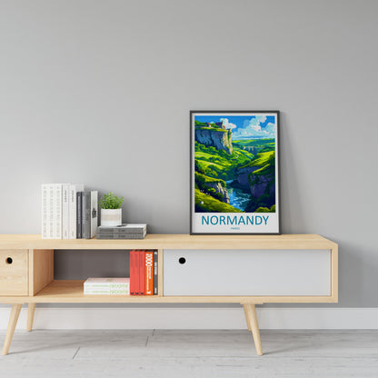 Normandy Travel Print Wall Art Normandy Wall Hanging Home Décor Normandy Gift Art Lovers France Art Lover Gift Normandy Print France Artwork