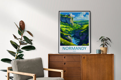 Normandy Travel Print Wall Art Normandy Wall Hanging Home Décor Normandy Gift Art Lovers France Art Lover Gift Normandy Print France Artwork