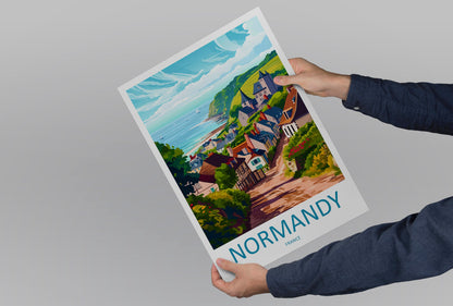 Normandy Travel Print Wall Art Normandy Wall Hanging Home Décor Normandy Gift Art Lovers France Art Lover Gift Normandy Print France Artwork