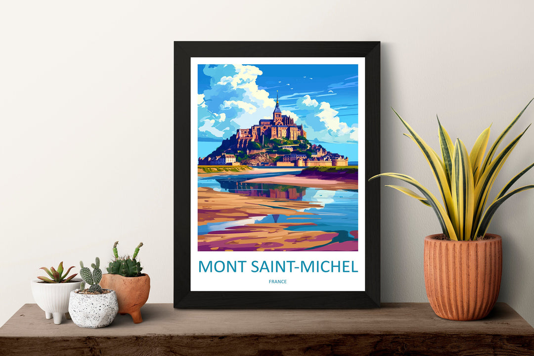 Mont Saint Michel Travel Print Wall Art Mont Saint Michel Wall Hanging Home Décor Mont Saint Michel Gift Art Lovers France Art Lover Gift