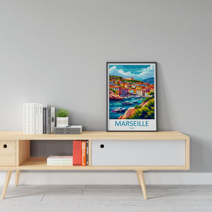 Marseille Print Marseille Home Decor Cityscape Art Print Marseille Wall Art for Travel Enthusiast Gift Wall Hanging Marseille France Poster