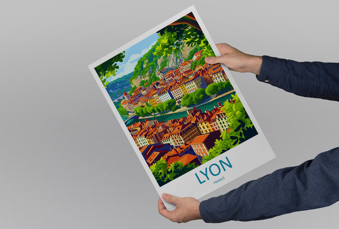 Lyon Print Lyon Wall Art for Travel Enthusiast Gift Wall Hanging Lyon France Home Decor Hanging Lyon Travel Print Wall Poster Lyon Decor Art