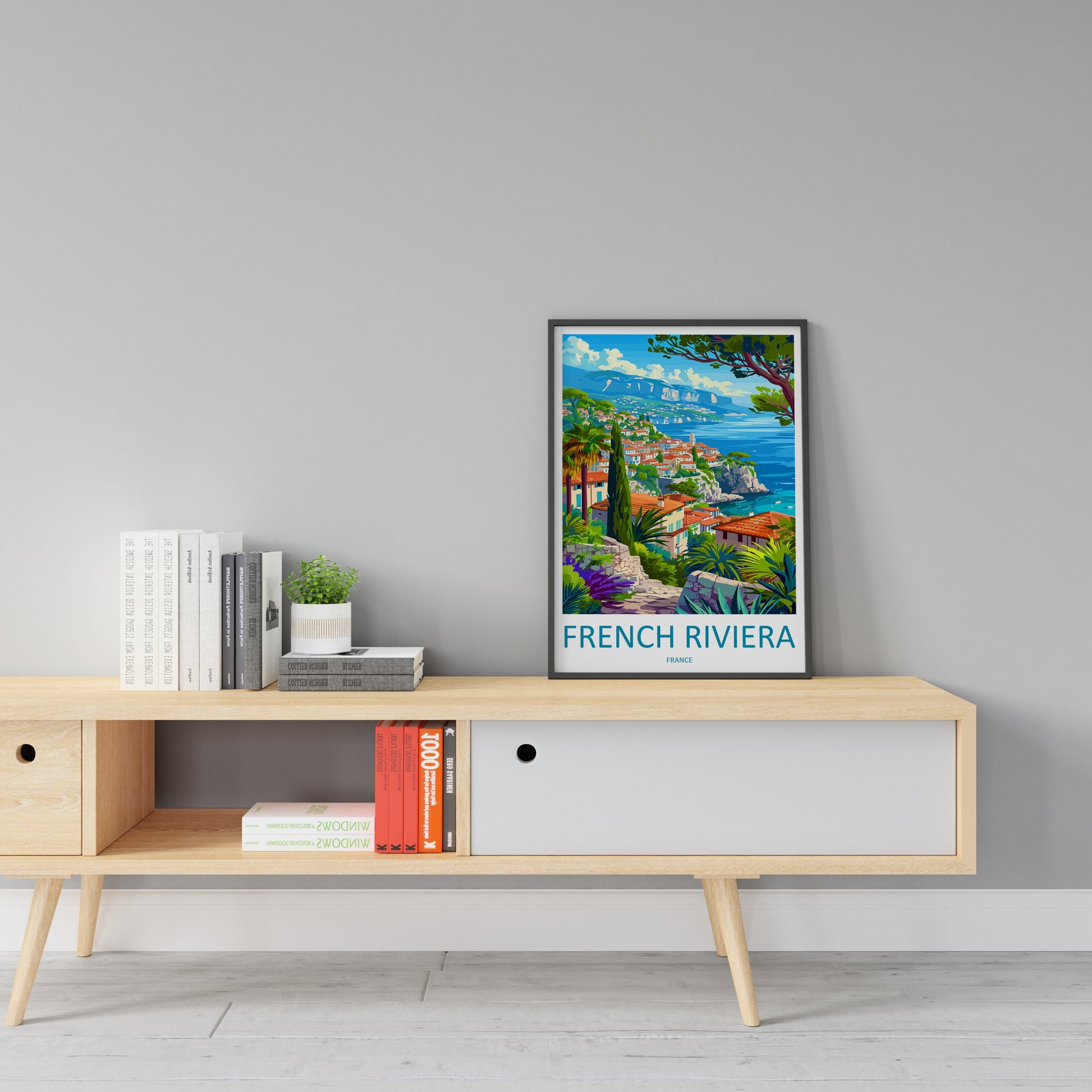 French Riviera Print French Riviera Home Decor Cityscape Art Print Wall Art Travel Enthusiast Gift Wall Hanging Saint-Tropez France