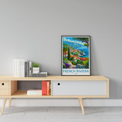 French Riviera Print French Riviera Home Decor Cityscape Art Print Wall Art Travel Enthusiast Gift Wall Hanging Saint-Tropez France