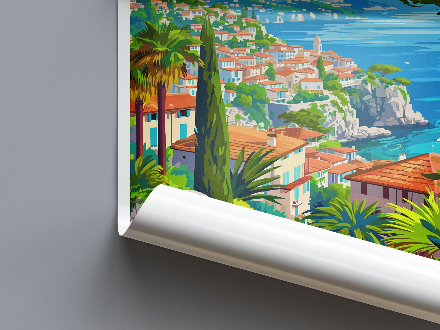 French Riviera Print French Riviera Home Decor Cityscape Art Print Wall Art Travel Enthusiast Gift Wall Hanging Saint-Tropez France