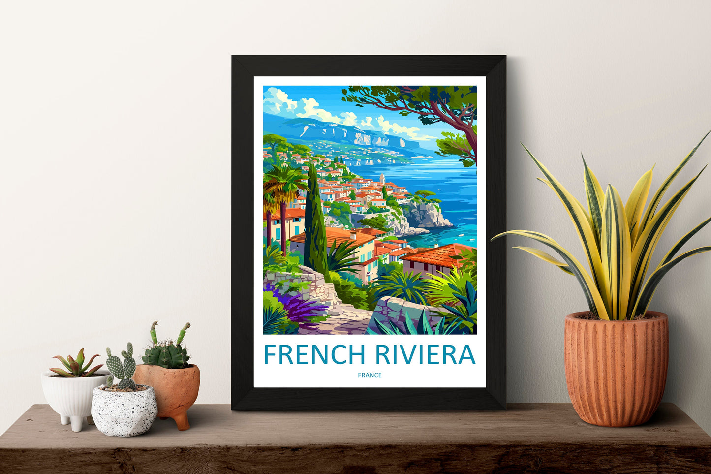 French Riviera Print French Riviera Home Decor Cityscape Art Print Wall Art Travel Enthusiast Gift Wall Hanging Saint-Tropez France