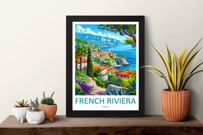 French Riviera Print French Riviera Home Decor Cityscape Art Print Wall Art Travel Enthusiast Gift Wall Hanging Saint-Tropez France