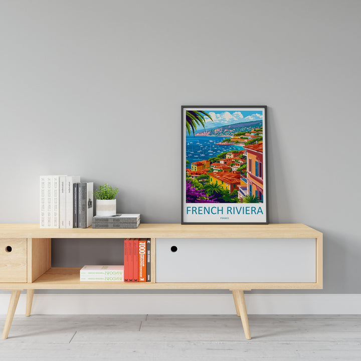 French Riviera Print French Riviera Home Decor Cityscape Art Print Wall Art Travel Enthusiast Gift Wall Hanging Saint-Tropez France