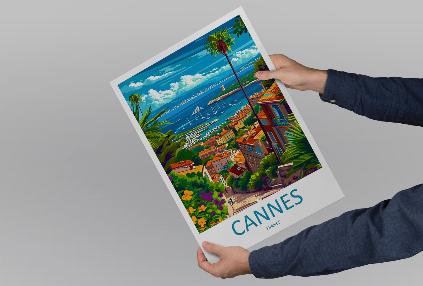 Cannes Travel Print Wall Art Cannes Wall Hanging Home Décor Cannes Gift Art Lovers France Art Lover Gift Cannes Print France Artwork