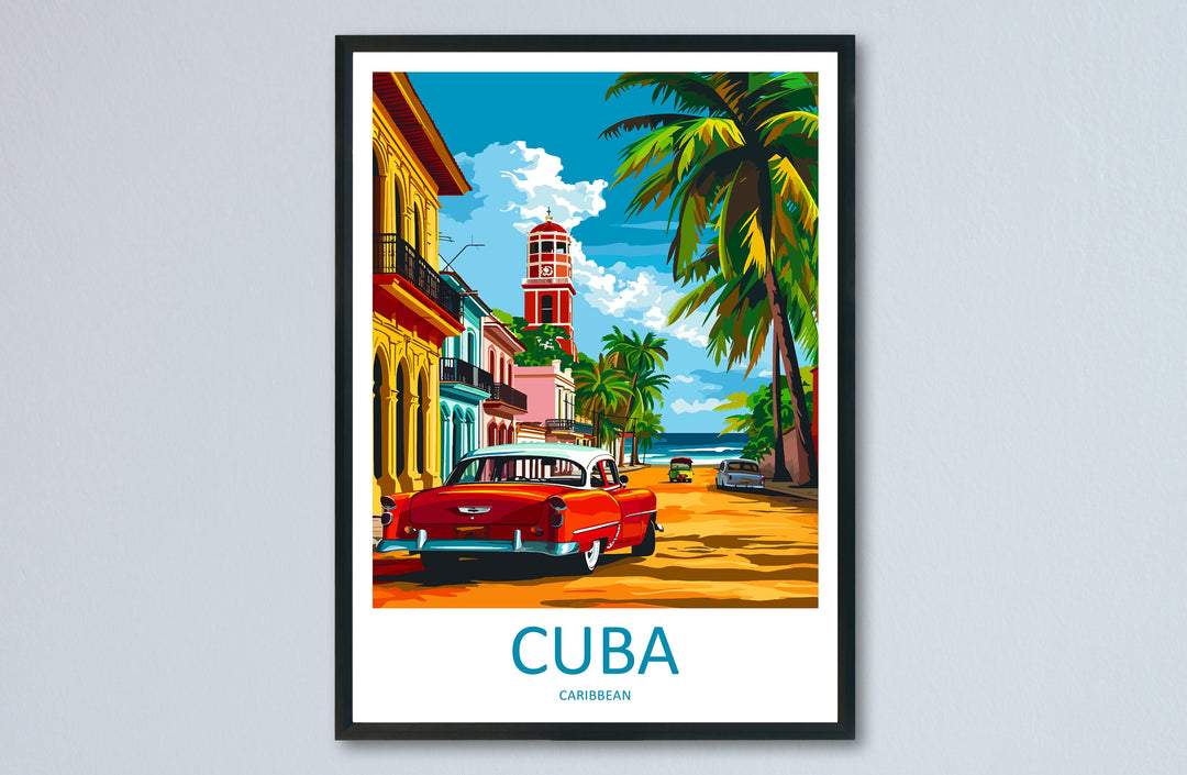 Cuba Travel Print Wall Art Cuba Wall Hanging Home Décor Cuba Gift Art Lovers Wall Art Caribbean Travel Print Poster Gift For Caribbean Art
