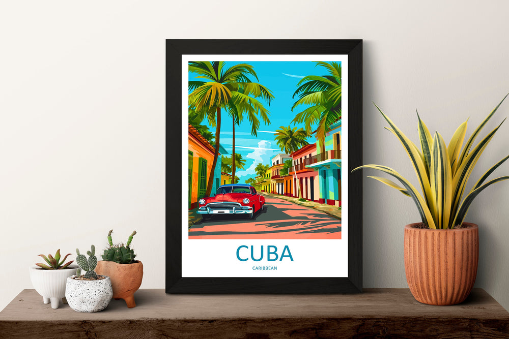 Cuba Travel Print Wall Art Cuba Wall Hanging Home Décor Cuba Gift Art Lovers Wall Art Caribbean Travel Print Poster Gift For Caribbean Art