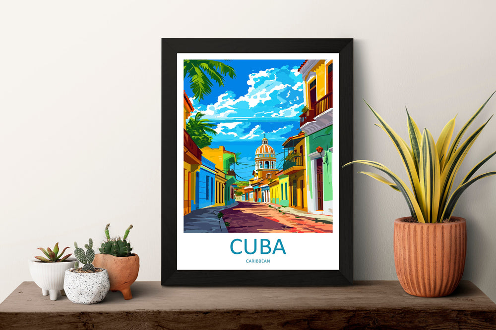Cuba Travel Print Wall Art Cuba Wall Hanging Home Décor Cuba Gift Art Lovers Wall Art Caribbean Travel Print Poster Gift For Caribbean Art