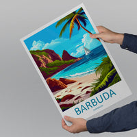 Barbuda Travel Print Wall Art Barbuda Wall Hanging Home Décor Barbuda Gift Art Lovers Wall Art Caribbean Travel Print Barbuda Decor