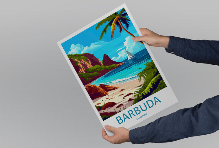 Barbuda Travel Print Wall Art Barbuda Wall Hanging Home Décor Barbuda Gift Art Lovers Wall Art Caribbean Travel Print Barbuda Decor