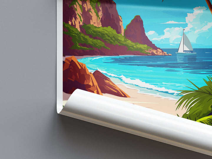 Barbuda Travel Print Wall Art Barbuda Wall Hanging Home Décor Barbuda Gift Art Lovers Wall Art Caribbean Travel Print Barbuda Decor