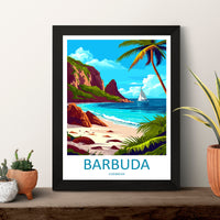 Barbuda Travel Print Wall Art Barbuda Wall Hanging Home Décor Barbuda Gift Art Lovers Wall Art Caribbean Travel Print Barbuda Decor