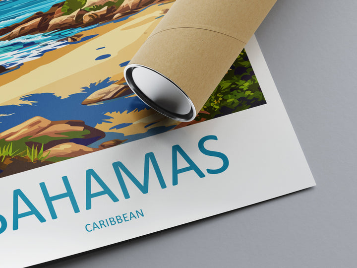Bahamas Travel Print Wall Art Bahamas Wall Hanging Home Décor Bahamas Gift Art Lovers Wall Art Caribbean Travel Print Bahamas Decor