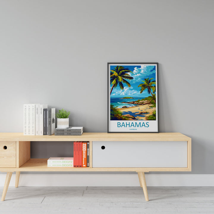Bahamas Travel Print Wall Art Bahamas Wall Hanging Home Décor Bahamas Gift Art Lovers Wall Art Caribbean Travel Print Bahamas Decor