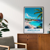 Anguilla Travel Print Wall Art Anguilla Wall Hanging Home Décor Anguilla Gift Art Lovers Wall Art Caribbean Travel Print Anguilla Decor